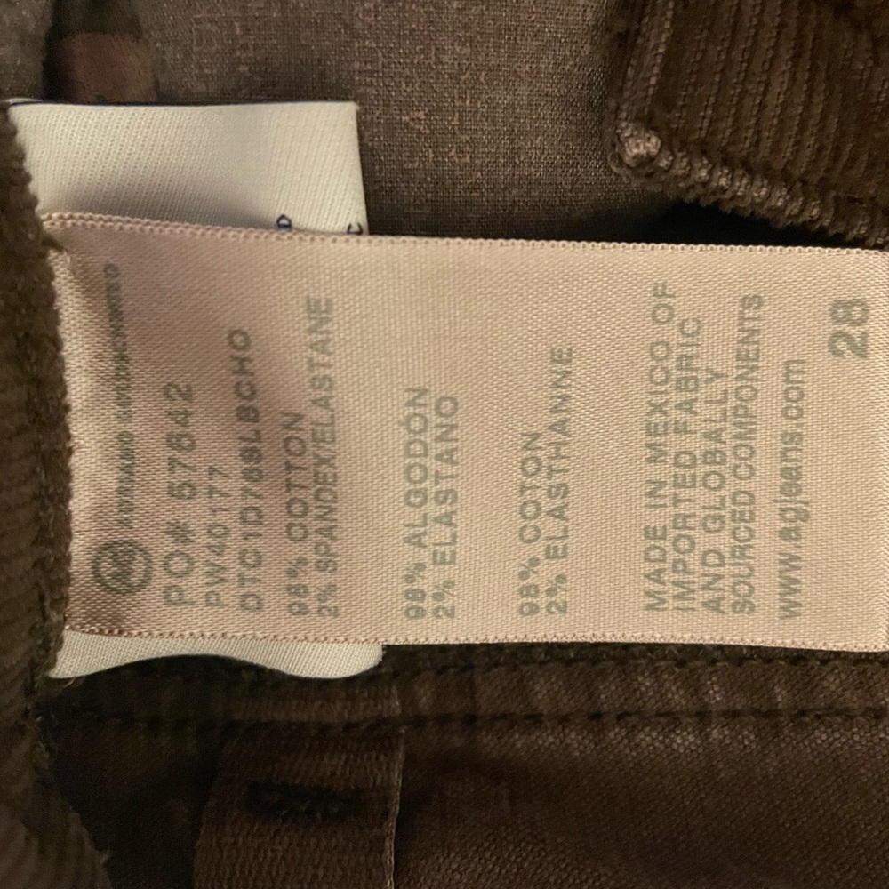 Ag Adriano Goldschmied Brown Boot Cut Flared Corduroy - Picture 5 of 9